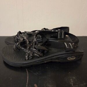 Chaco Z Cloud 2 Womens 7 Black White Patterned Toe Loop Hiking Sandals J105110